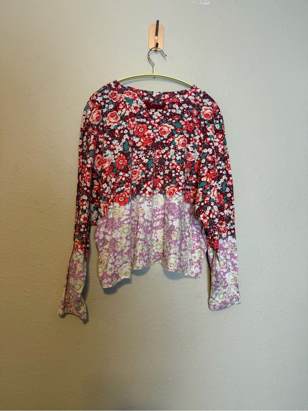 Free People MOVEMENT Inspire Floral Printed Layer Faded Poppy‎ Red Size Small - Picture 9 of 11